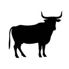 Adobe  bull ox silhouette vector icon sign symbol illustration design.r Artwork