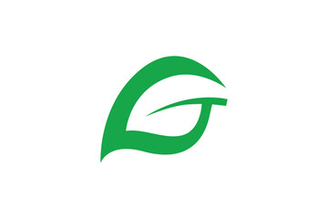 letter G and leaf logo
