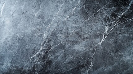Fototapeta premium Abstract Marble Texture: A captivating close-up of a cool-toned marble surface showcases intricate veins and textures, evoking elegance and timeless sophistication.
