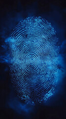 Digital fingerprint cyber security and identity concept