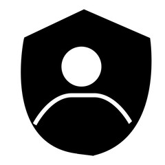black and white user icon