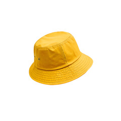 Mustard Yellow Bucket Hat on trasparent background