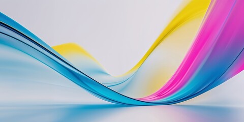 Naklejka premium Modern Abstract Gradient with Flowing Curves and Bright Colors for Creative Backgrounds and Aesthetic Design Projects