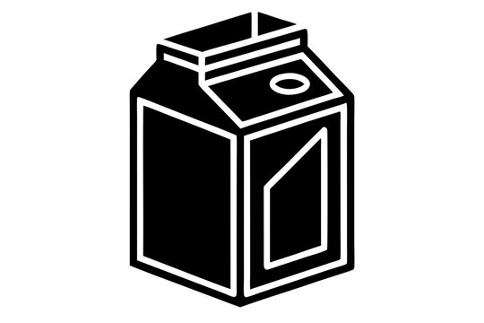 recommend clip art: Large Milk Carton Icon | Line Art Dairy Box | SVG Vector