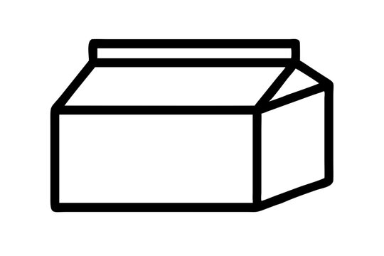 recommend clip art: Large Milk Carton Icon | Line Art Dairy Box | SVG Vector