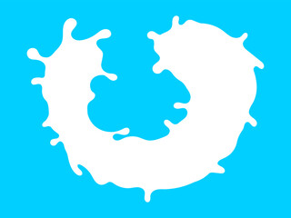 milk splash flowing, milky splashing, milk simple shape, milk waves, milk splashes for advertising dairy products