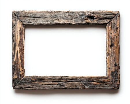 a reclaimed barnwood frame with a rough texture
