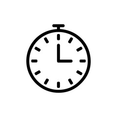 Clock Time History Icon &ndash; Representing Time, History, and Chronology in Line Art