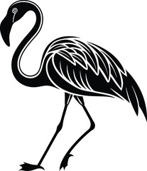 Flamingo Silhouette Vector Design, Flamingo Icon