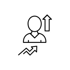 Job Promotion Icon – Symbol for Career Advancement, Work Success, and Professional Growth