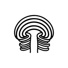 Meninges Brain Covering Icon &ndash; Symbol Representing the Layers of Protection around the Brain