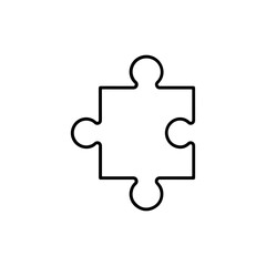 Puzzle Piece Solution Icon &ndash; Flat Design Representing Problem Solving, Strategy, and Business Solutions