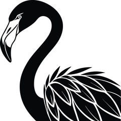 Flamingo Silhouette Vector Design, Flamingo Icon