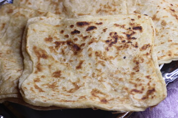 Moroccan Msemmen or Msemen Close Up