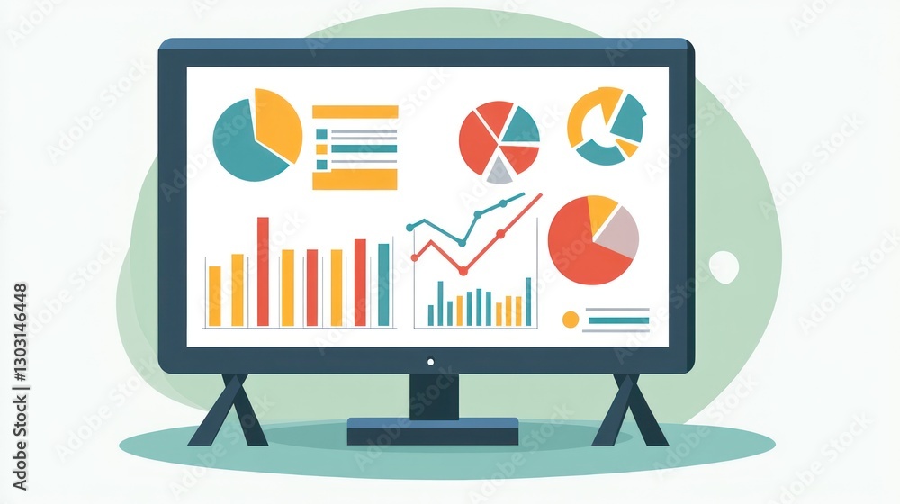 Aufkleber business analytics dashboard displaying key performance indicators