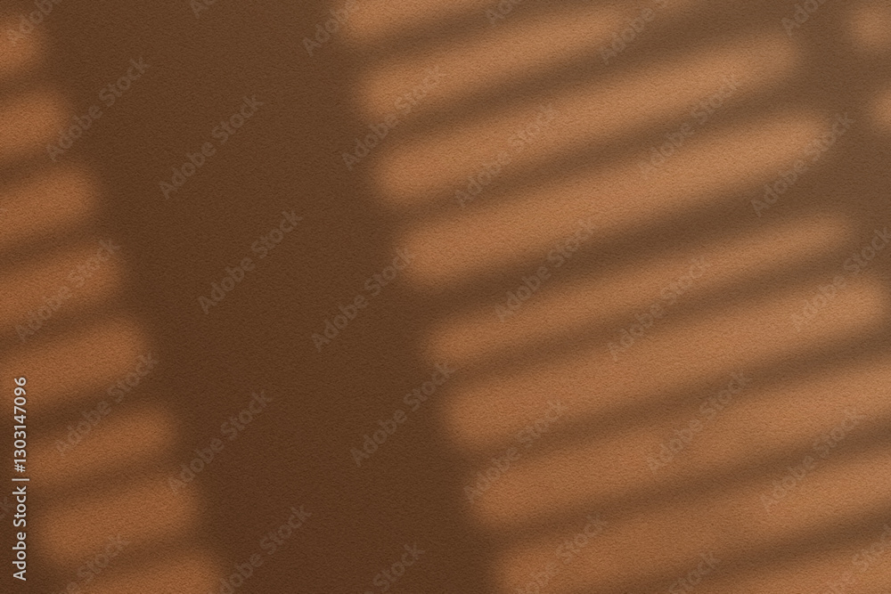 Poster strong vertical lines from window blinds casting shadows.