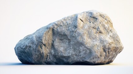 Obraz premium Large grey boulder isolated on white.