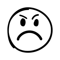 SKETCH OF FACE EMOJI EMOTIVON | FLAT ICON
