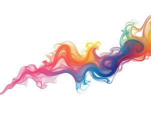 Naklejka premium Flowing Multicolor Smoke – Modern Abstract Gradient Design