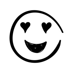 SKETCH OF FACE EMOJI EMOTIVON | FLAT ICON