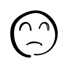 SKETCH OF FACE EMOJI EMOTIVON | FLAT ICON