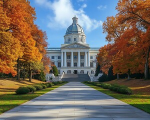 Autumnal State Capitol Pathway