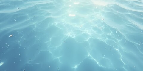 Obraz premium Summer Clear Blue Water with Sunlight Reflections and Ripples