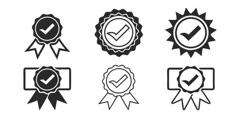 Premium Quality Badge Icons - Verified, Certified, Achievement Medals & Checkmarks