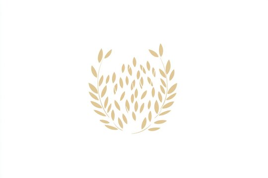 3D line icon of rice as a staple food for nourishment displayed on solid white.