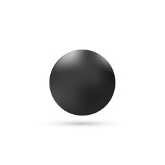 Black pearl with shadow. Symbol. Eps 10