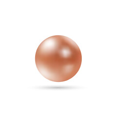 Abstract vector design element. Pearl with shadow. Eps 10