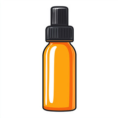 Fototapeta premium A small orange glue bottle with a black cap, designed for precision adhesive application in art, crafts, and office work