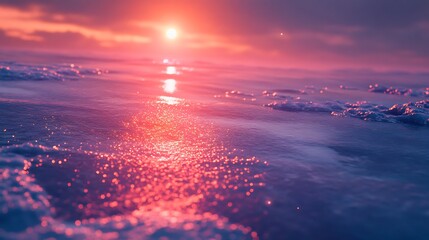 The icy surface of a distant exoplanet reflecting light from a nearby red dwarf star