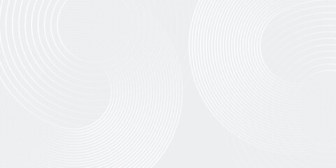 Simple white glowing geometric lines on gray background. Suit for cover poster modern design art
