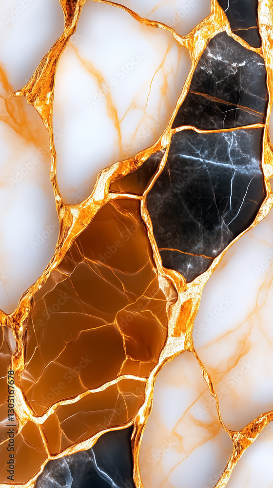 Poster this mesmerizing digital marble pattern captivates with its contrasting colors and intricate texture