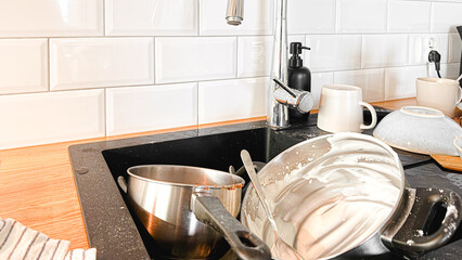 cooking in the kitchen