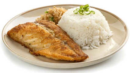 fried fish with rice