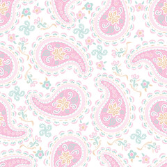 Seamless pattern Romantic floral paisley pattern, Persian pattern Indian floral pattern, Design for fashion , fabric, textile, wallpaper , wrapping and so on. You can change color from the EPS file.
