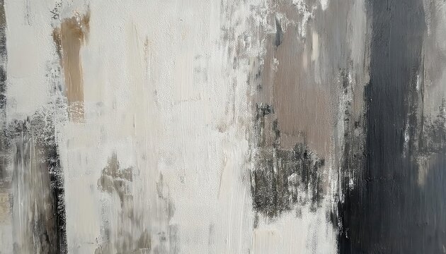 textured abstract painting with neutral tones, rough brushstrokes, and gradient contrast, perfect for modern wall decor

