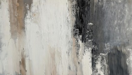 textured abstract painting with neutral tones, rough brushstrokes, and gradient contrast, perfect for modern wall decor

