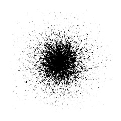 Dynamic Ink Burst in Modern Art Canvas