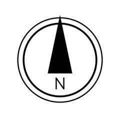 Architectural north arrow and compass outline vector