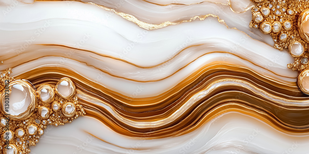 Poster rich textures blend seamlessly in a digital design featuring contrasting marble-like patterns and po
