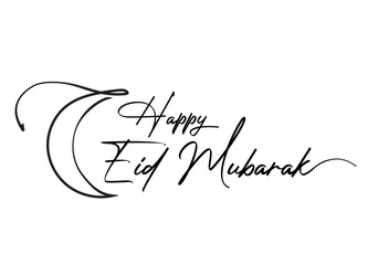 Happy Eid Mubarak letter calligraphy style