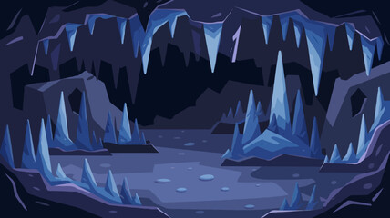Dark cave illustration
