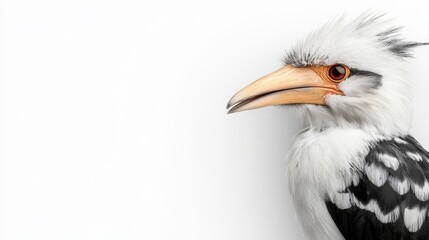 Fototapeta premium Hornbill bird flying wildly birdwatcher's paradise nature photography exotic environment close-up view avian beauty