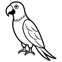 Obraz premium Colorful parrot vector illustration—perfect for digital designs, prints, and branding projects.