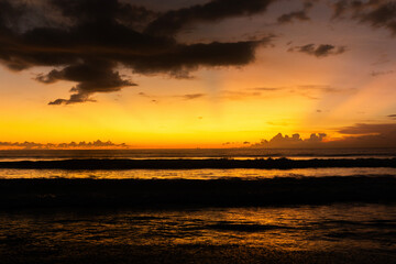 Stunning Golden Sunset Over the Ocean