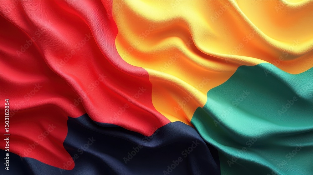Poster stunning representation of vibrant colors and elegant textures in flag design