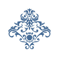 Vintage rococo decor with leaves and swirls. Victorian arabesque	
